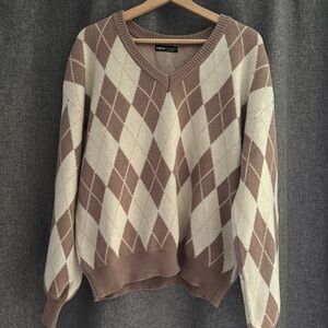 SHEIN argyle sweater size large
